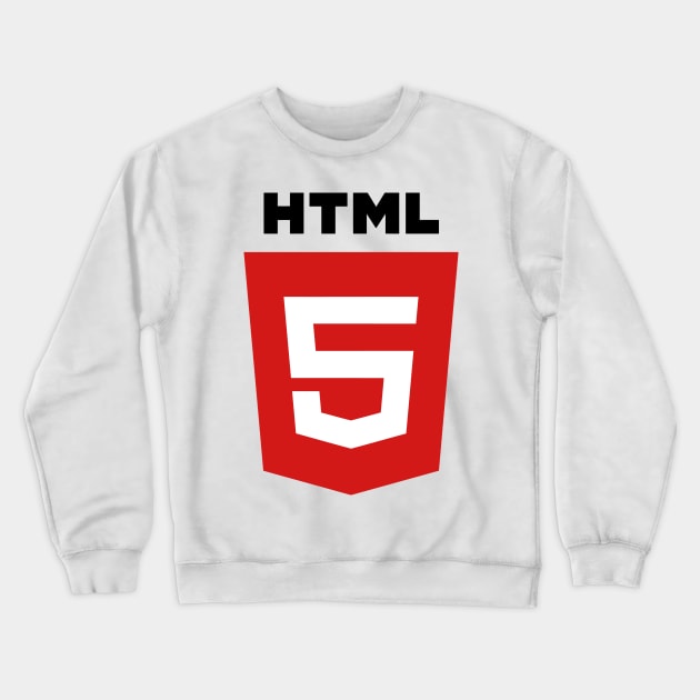 HTML5 Red Logo Symbol Icon Crewneck Sweatshirt by AnotherOne